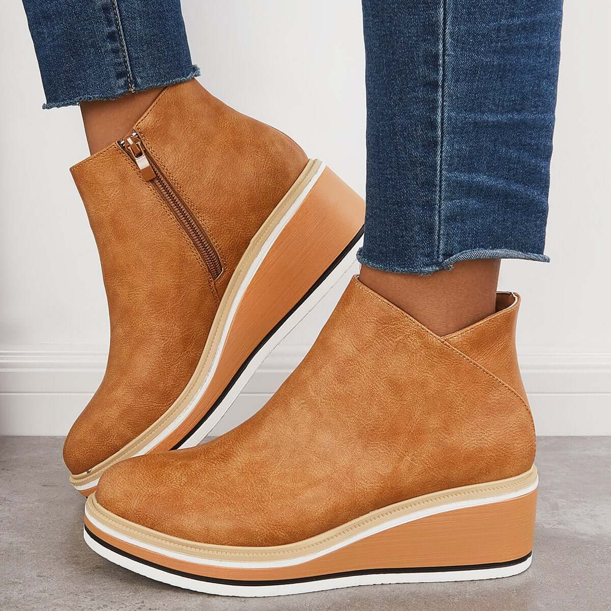 DMT | Stilvolle Stiefeletten mit Zipper und Plateau