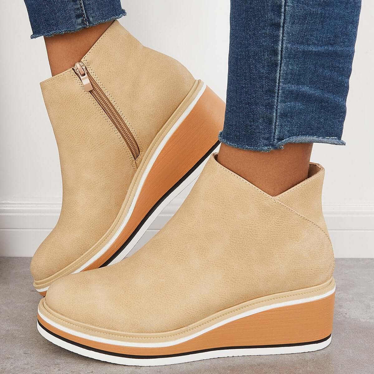 DMT | Stilvolle Stiefeletten mit Zipper und Plateau