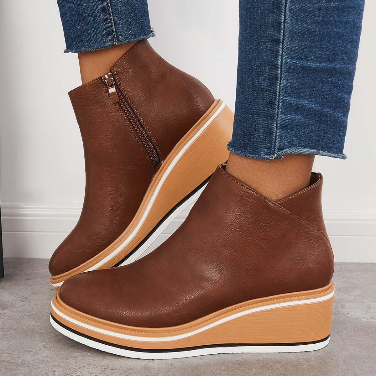 DMT | Stilvolle Stiefeletten mit Zipper und Plateau