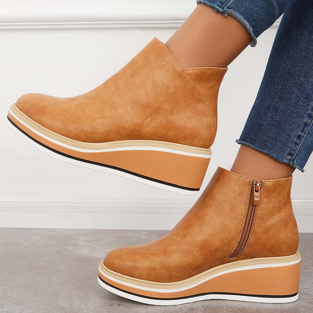 DMT | Stilvolle Stiefeletten mit Zipper und Plateau