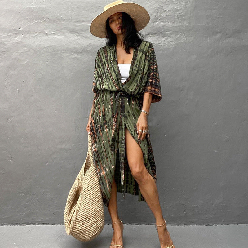 DMT | Glamouröse Sonnenschutz Resort Strandkleid Cover Up