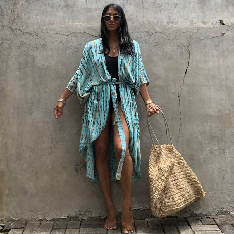 DMT | Glamouröse Sonnenschutz Resort Strandkleid Cover Up