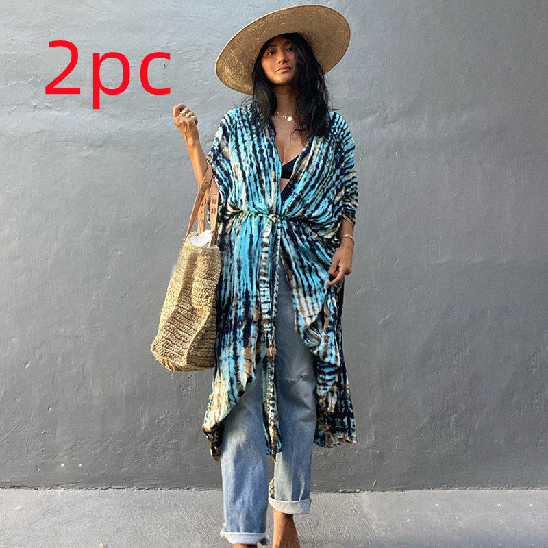 DMT | Glamouröse Sonnenschutz Resort Strandkleid Cover Up
