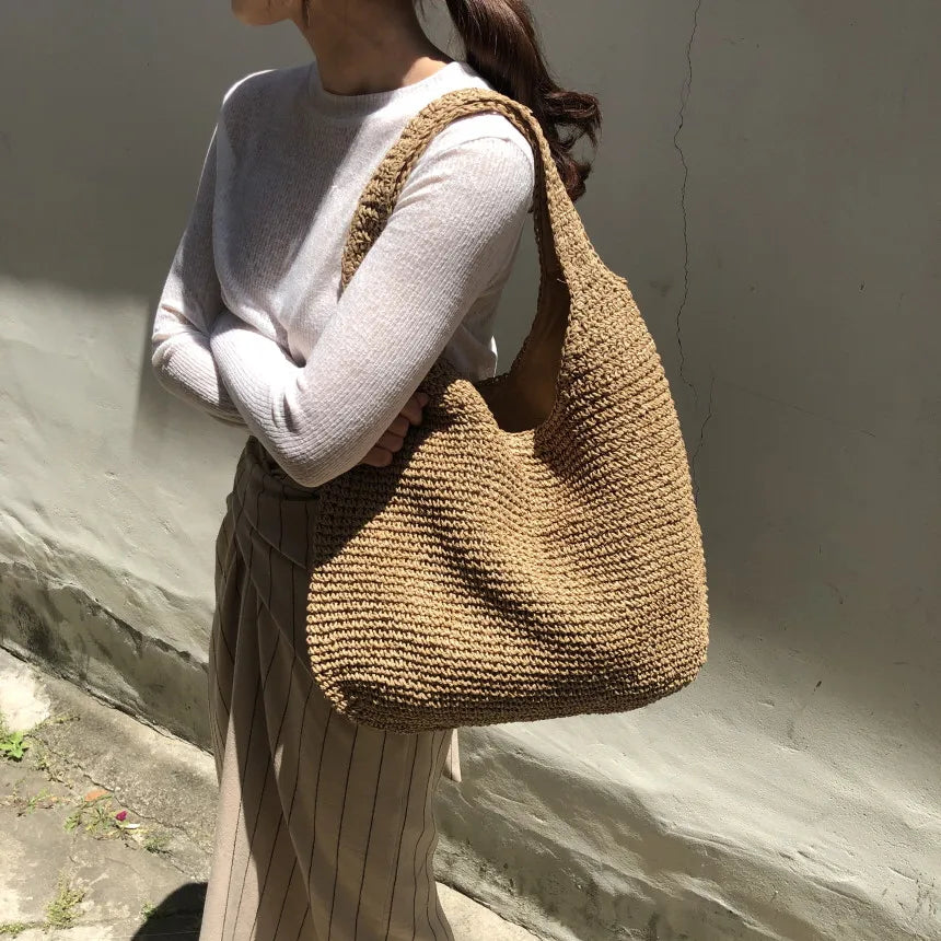 DMT | Elegante Stroh-Strandtasche