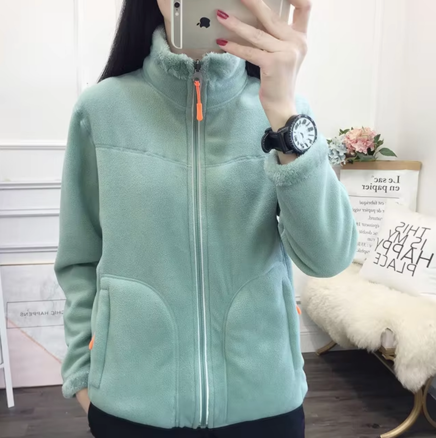 Deutsche Mode Trends | Doppelseitige Fleecejacke