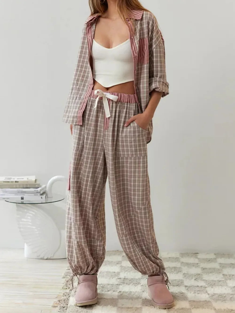 DMT - 2-teiliges lässiges Pyjama-Set