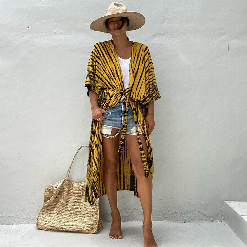 DMT | Glamouröse Sonnenschutz Resort Strandkleid Cover Up