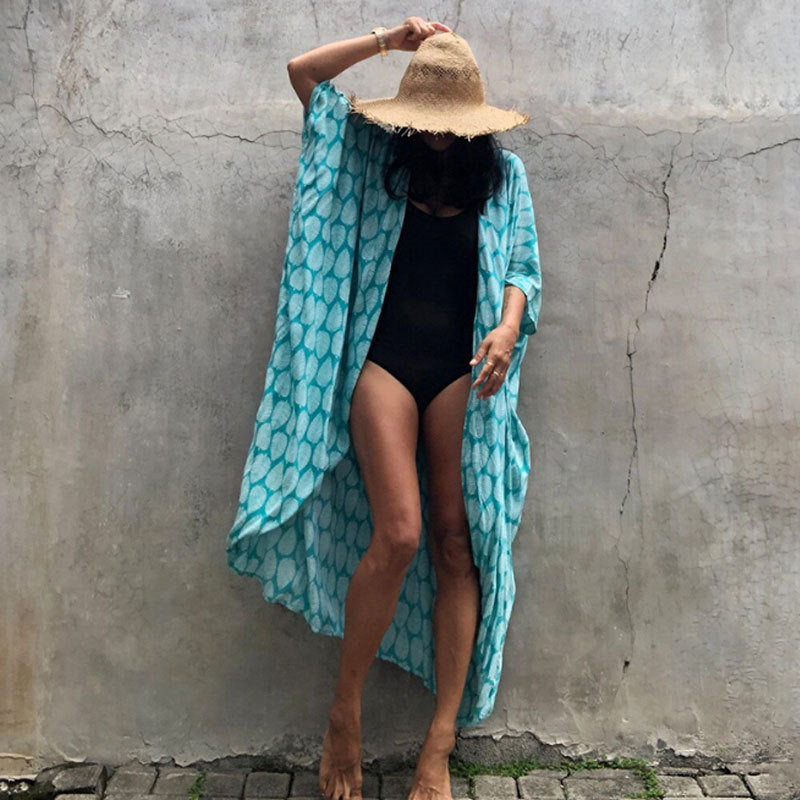 DMT | Glamouröse Sonnenschutz Resort Strandkleid Cover Up