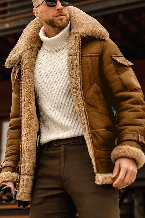DMT | Camel Stilvolle Fliegende Lederjacke Für Männer