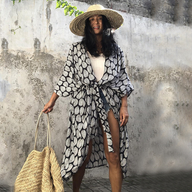 DMT | Glamouröse Sonnenschutz Resort Strandkleid Cover Up