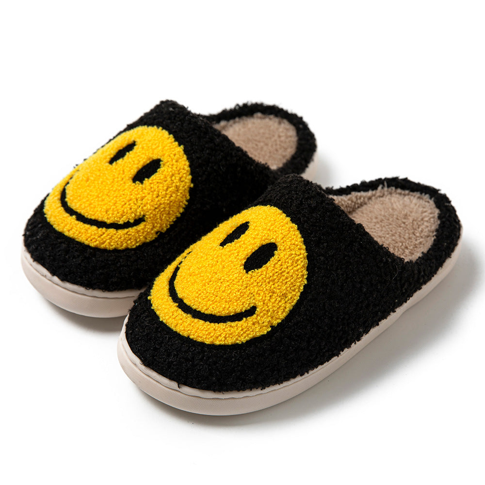 DMT | Großes Smiley-Muster Pelzpantoffel