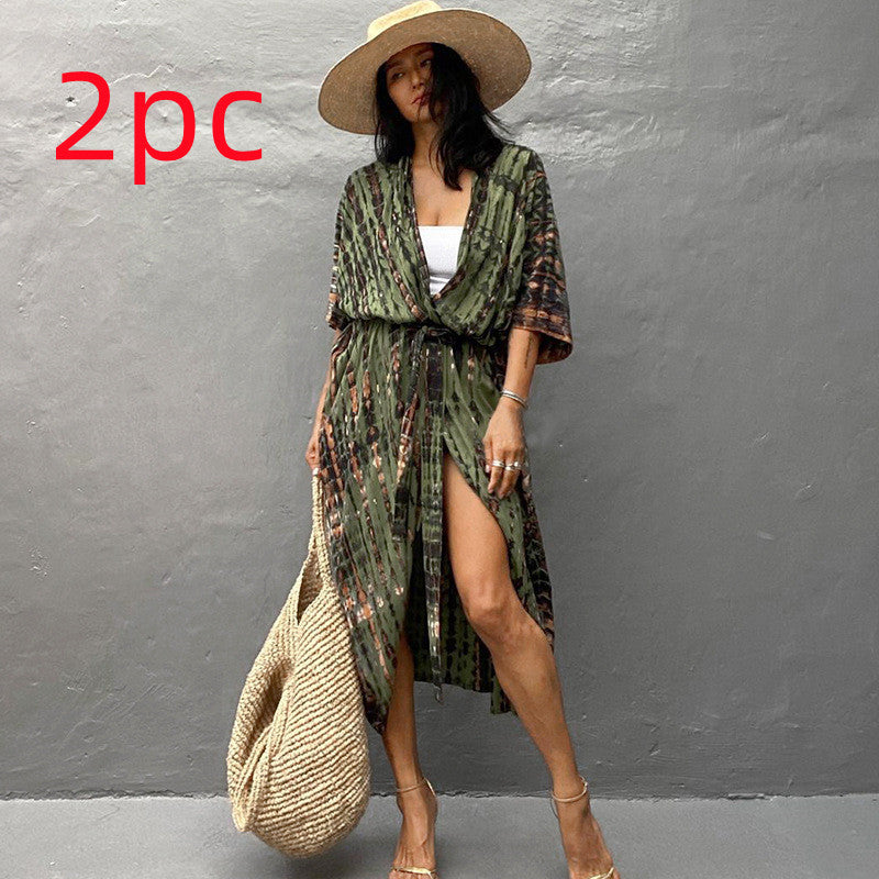 DMT | Glamouröse Sonnenschutz Resort Strandkleid Cover Up