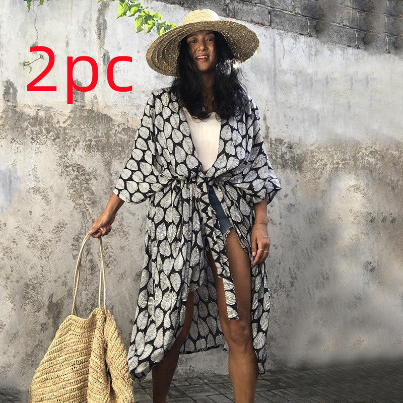DMT | Glamouröse Sonnenschutz Resort Strandkleid Cover Up