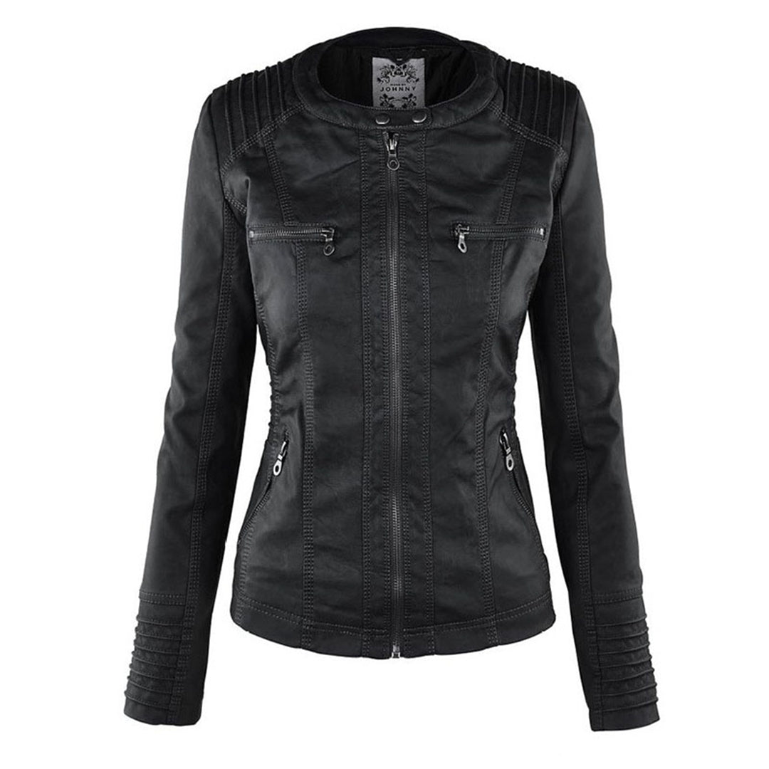 DMT - Damen Lederjacke mit Kapuze