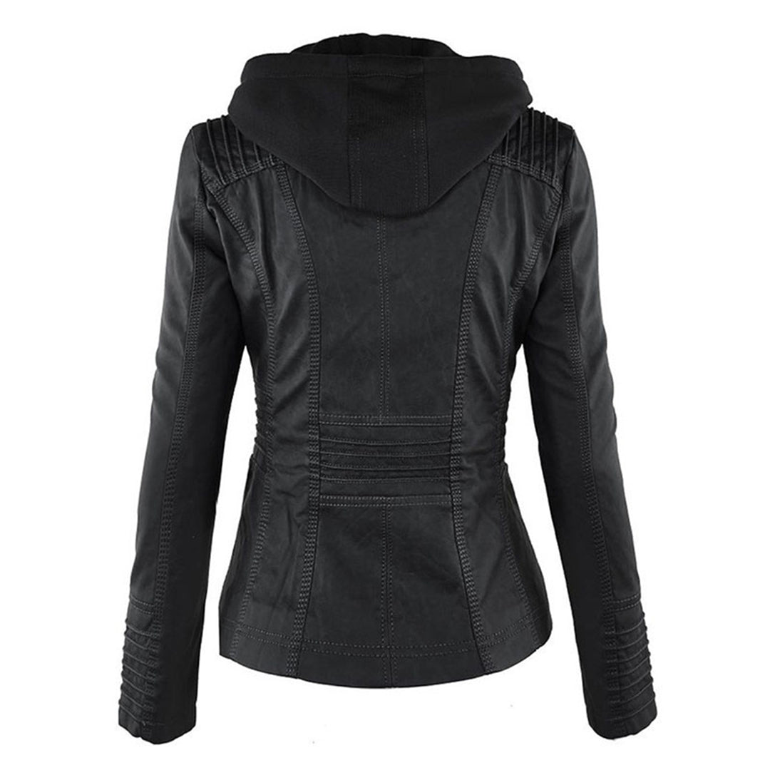 DMT - Damen Lederjacke mit Kapuze