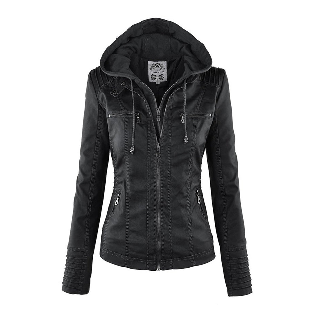 DMT - Damen Lederjacke mit Kapuze