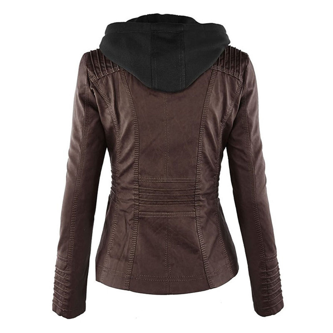 DMT - Damen Lederjacke mit Kapuze