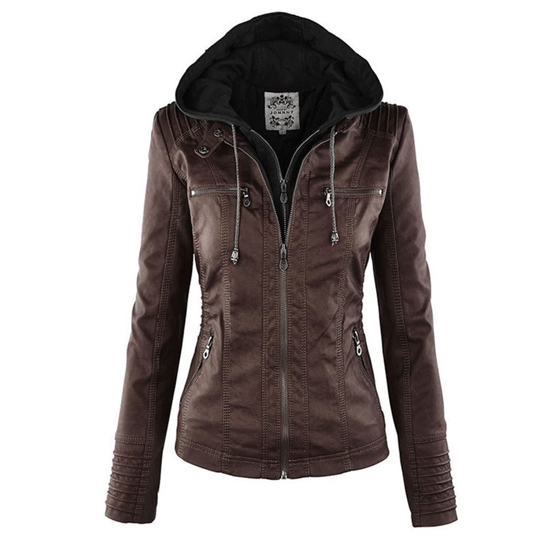 DMT - Damen Lederjacke mit Kapuze