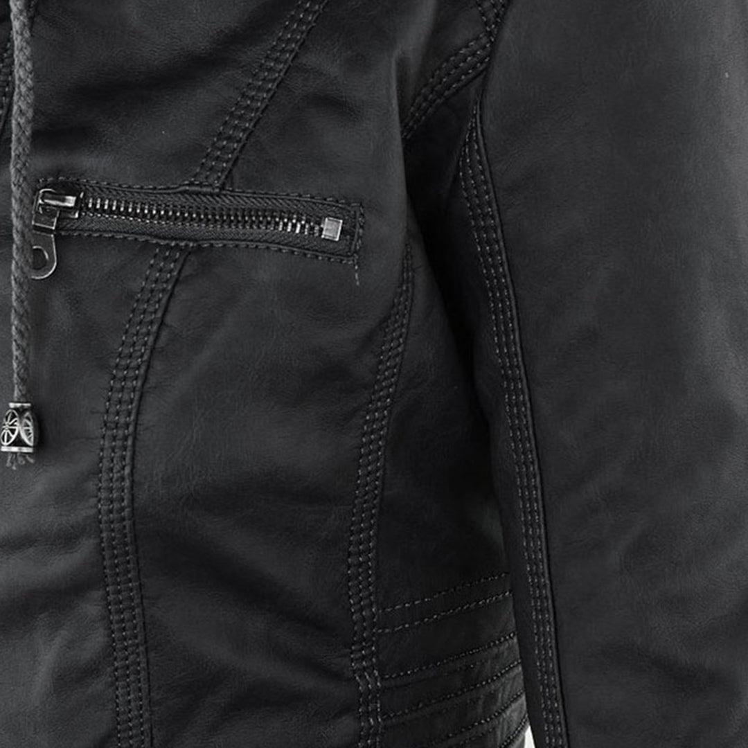 DMT - Damen Lederjacke mit Kapuze