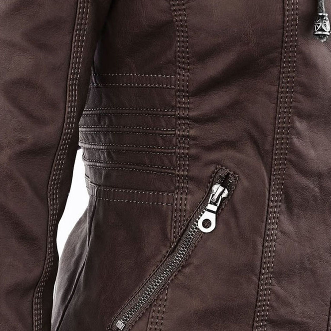 DMT - Damen Lederjacke mit Kapuze