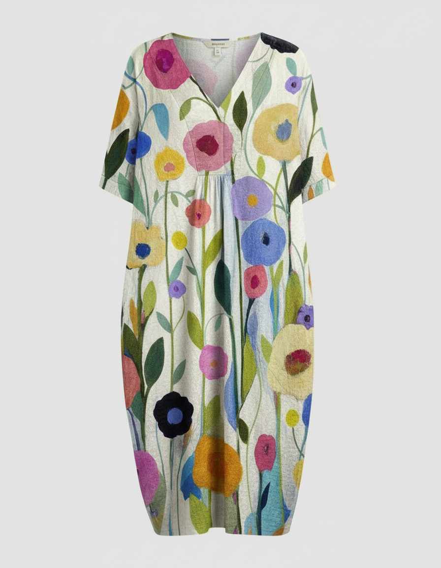 Luftiges Blumen Sommerkleid Damen