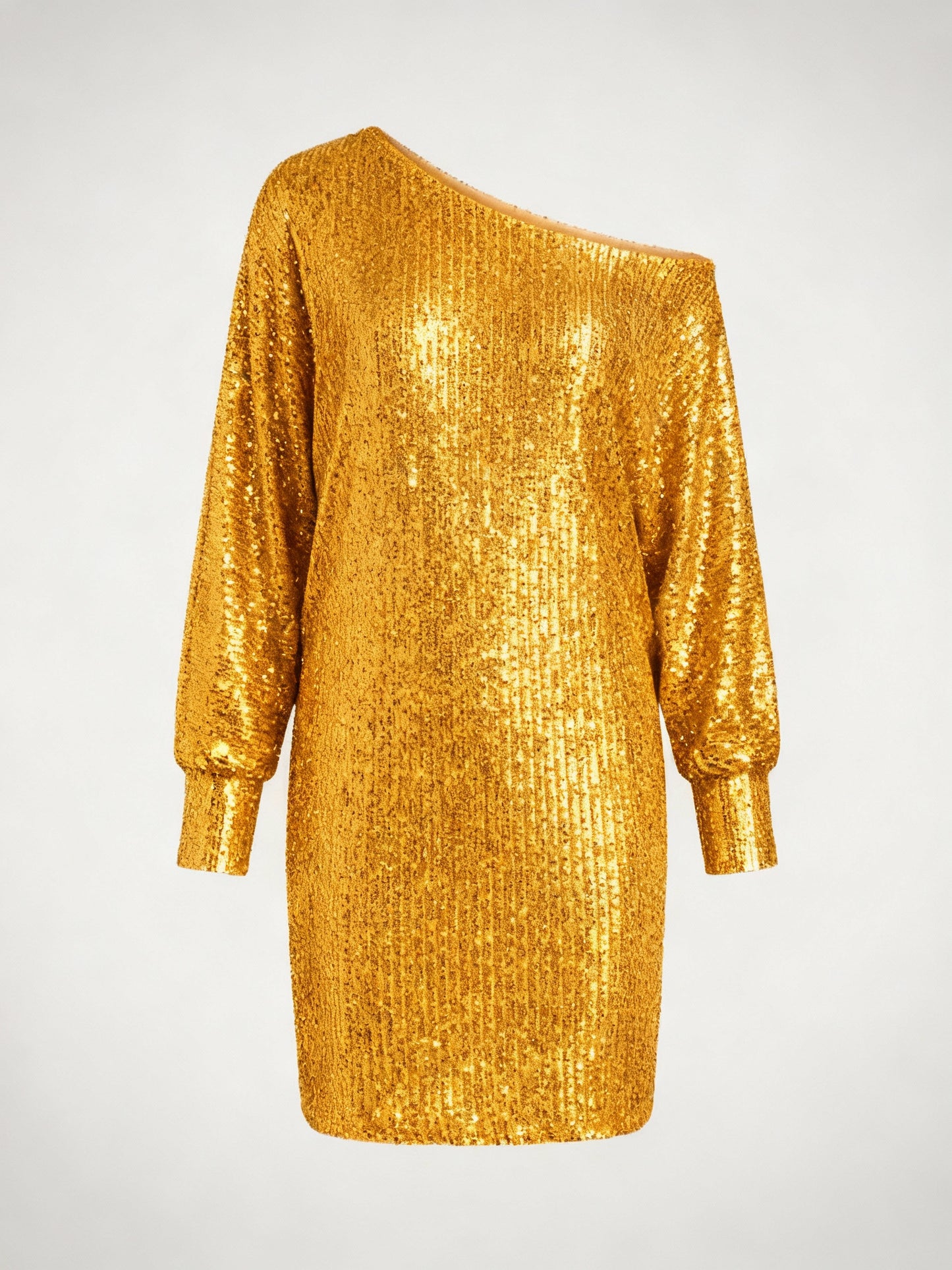 Glamouröses Kontrast Paillettenkleid Damen