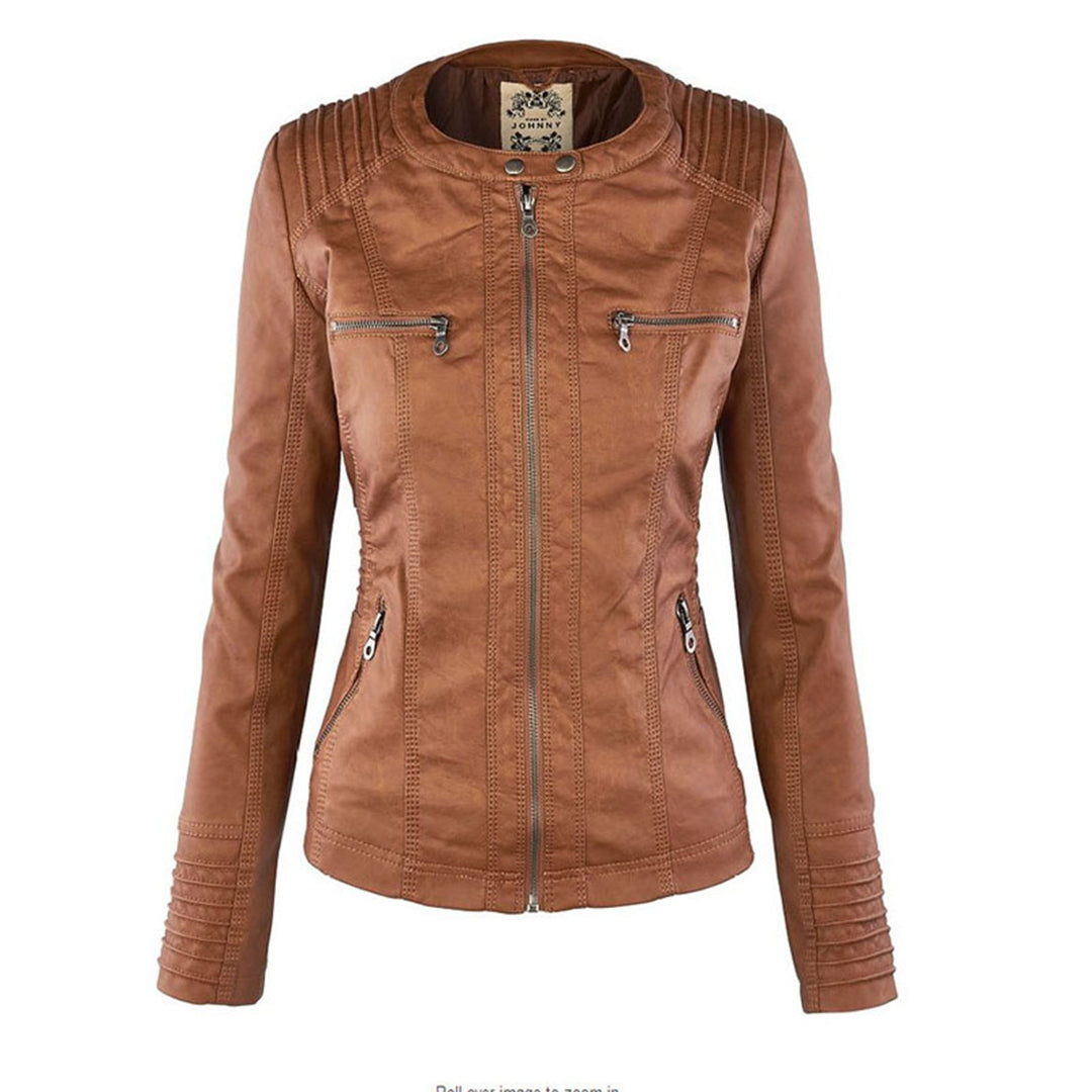 DMT - Damen Lederjacke mit Kapuze