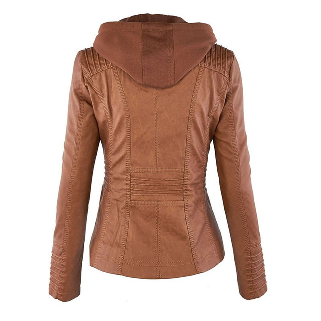 DMT - Damen Lederjacke mit Kapuze