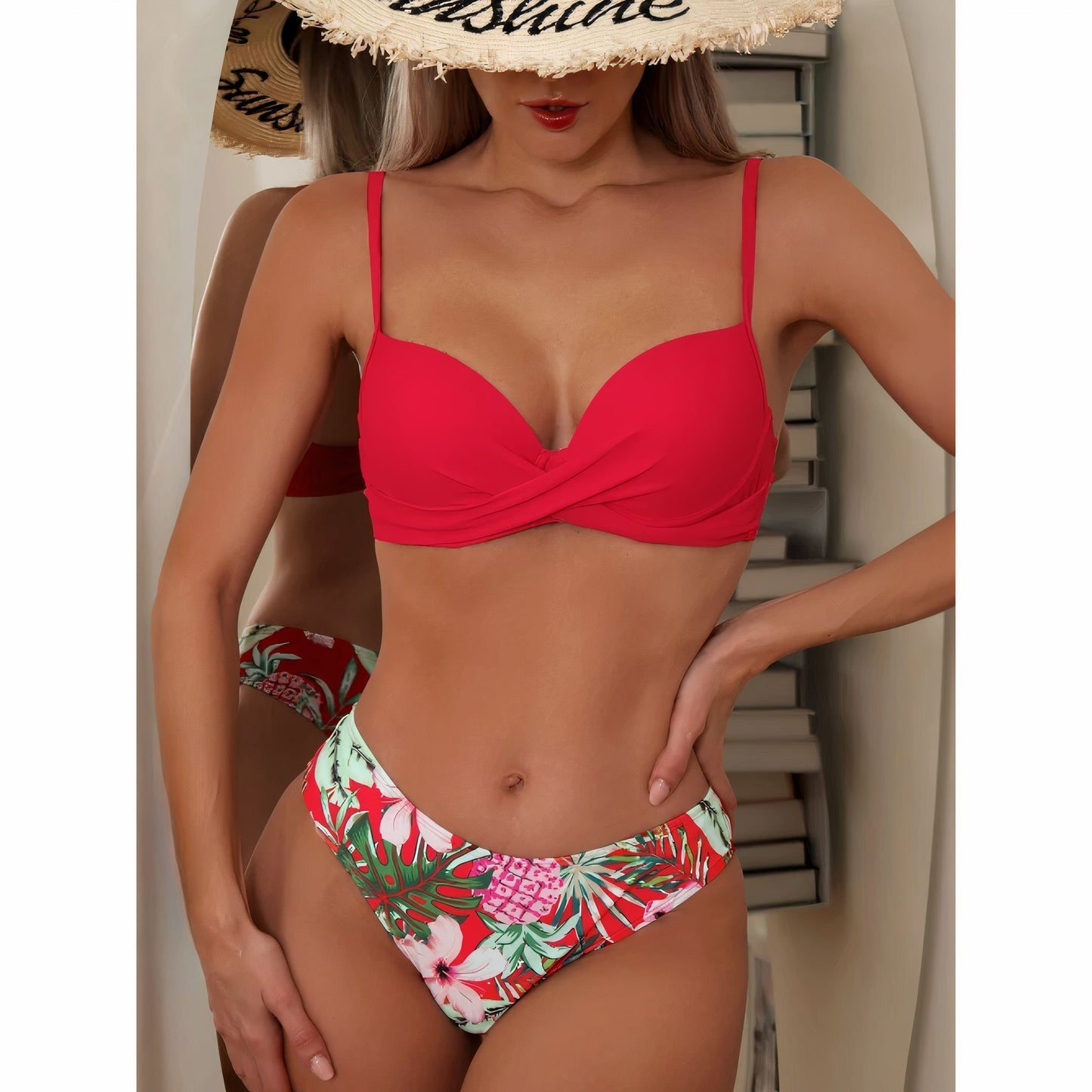 DMT | in-1-Bikini-Set mit Blumenmuster (Bestseller)