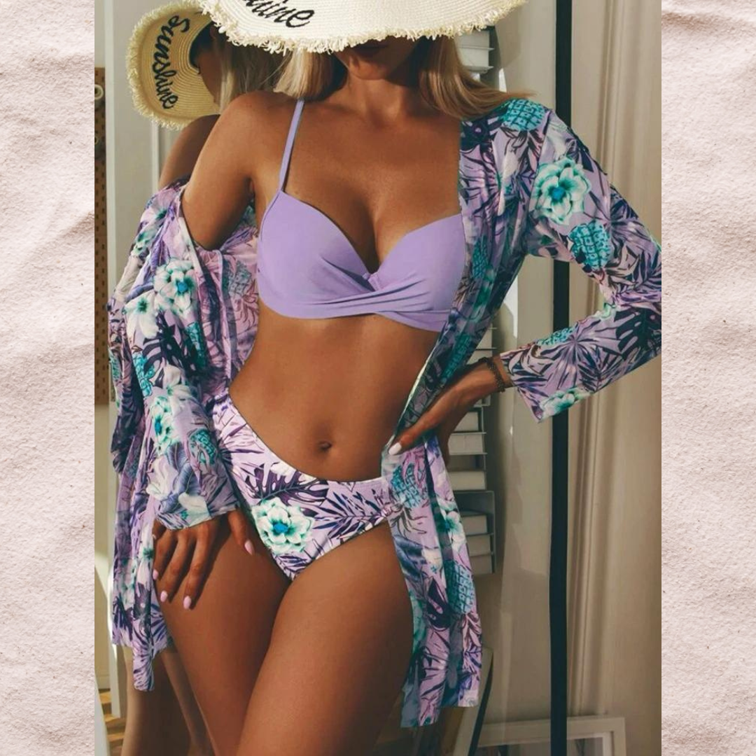 DMT | in-1-Bikini-Set mit Blumenmuster (Bestseller)