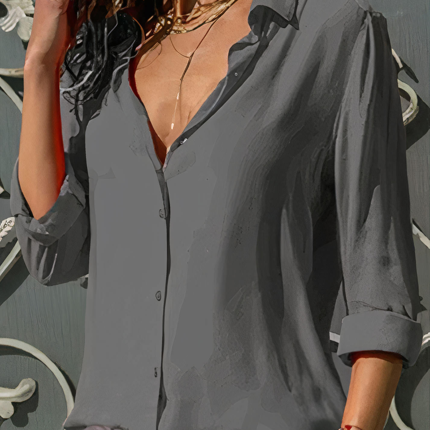 DMT - Elegante Chiffonbluse für Frauen