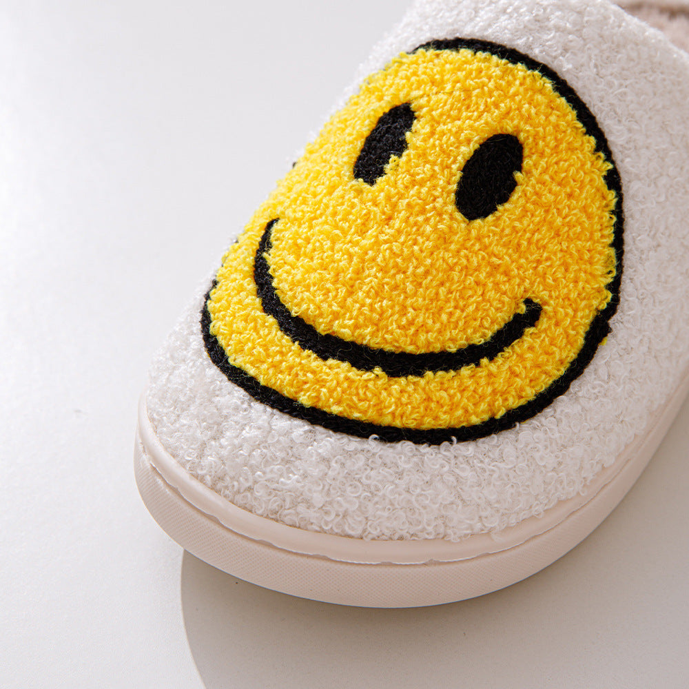 DMT | Großes Smiley-Muster Pelzpantoffel