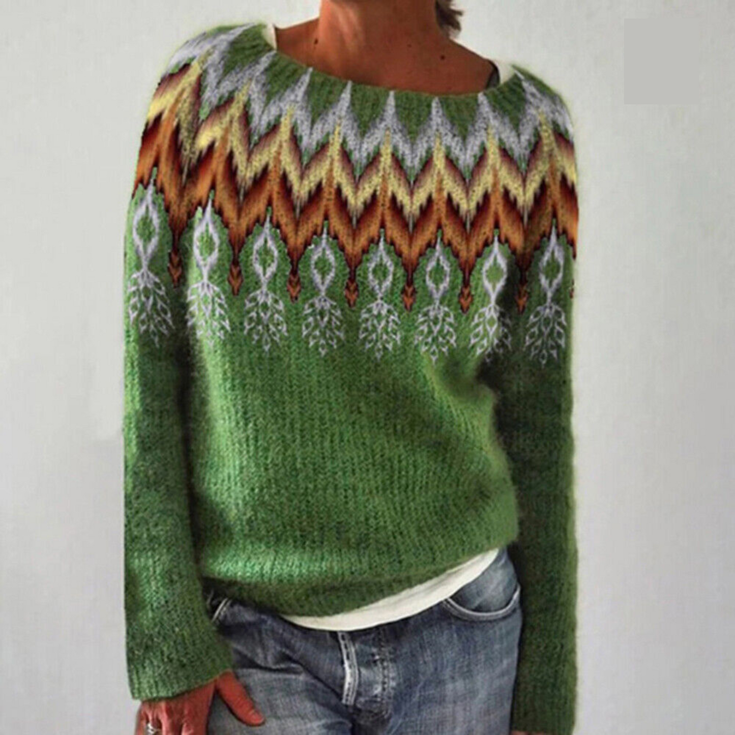 Deutsche Mode Trends | Pullover mit ethnischem Druck