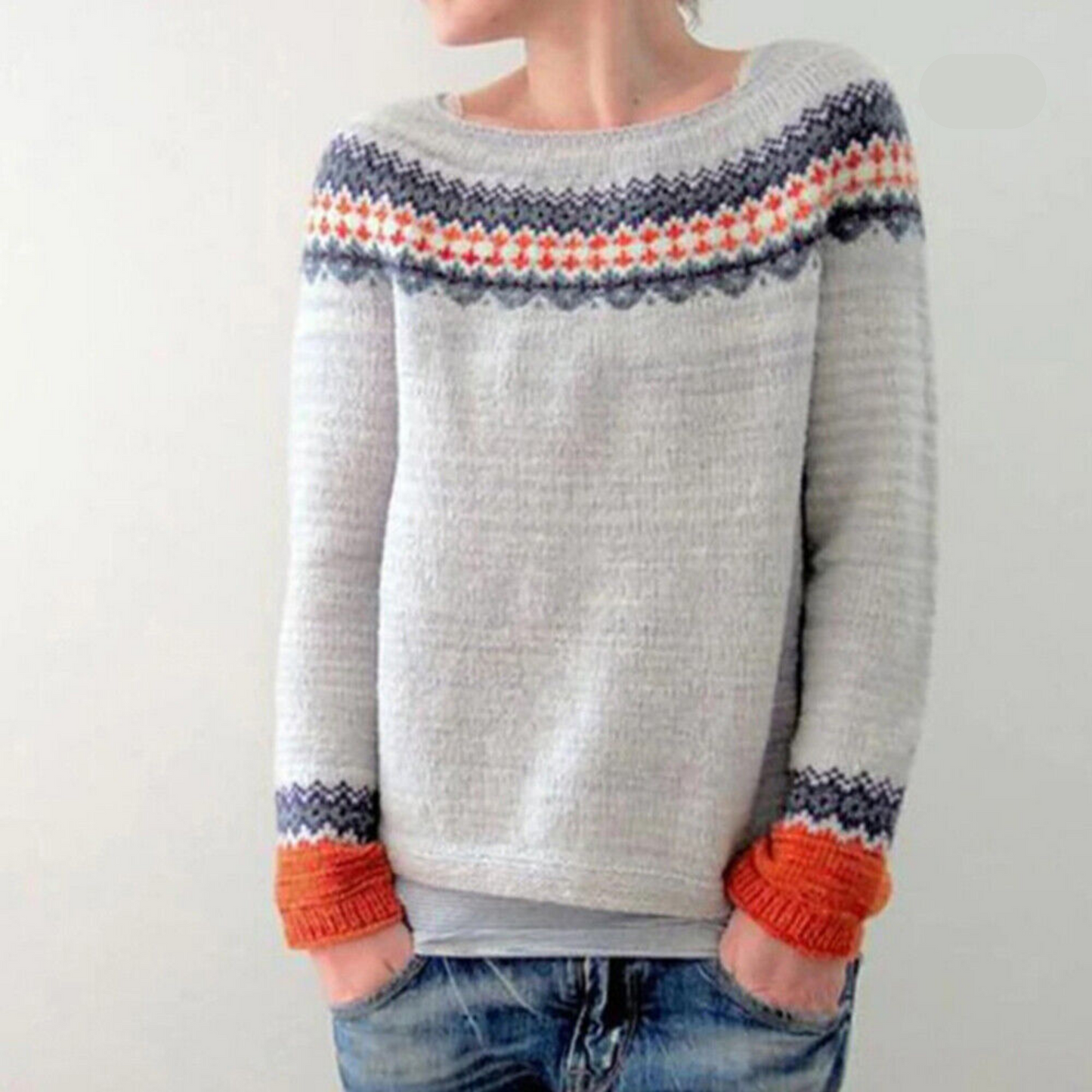 Deutsche Mode Trends | Pullover mit ethnischem Druck