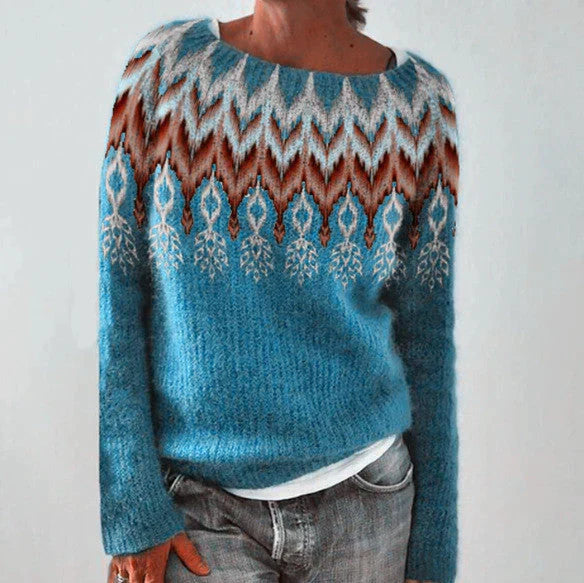 Deutsche Mode Trends | Pullover mit ethnischem Druck