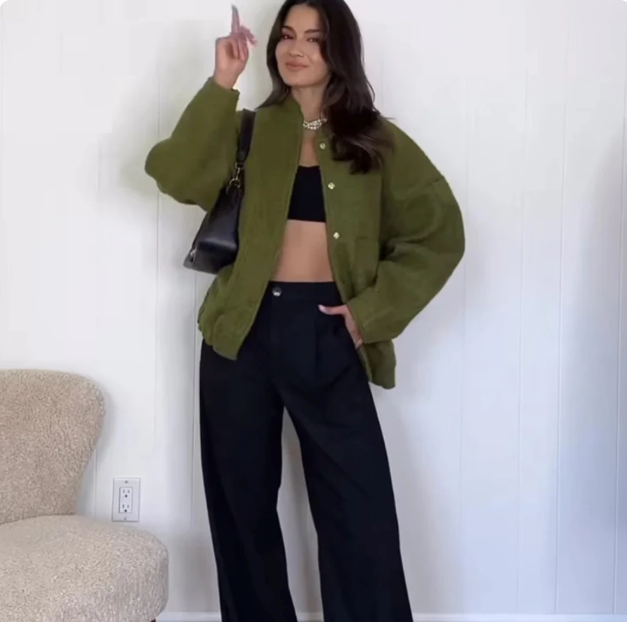 DMT | Chic - Übergroße Gemischte Bomberjacke für Damen Herbst/Winter 2023