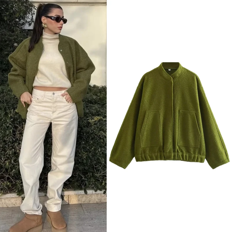 DMT | Chic - Übergroße Gemischte Bomberjacke für Damen Herbst/Winter 2023