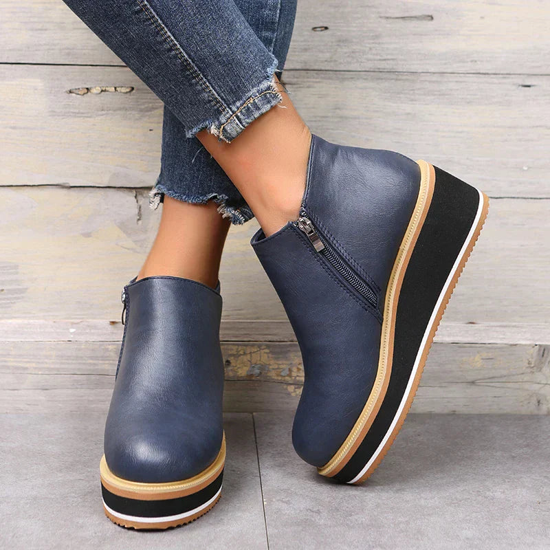 DMT | Stilvolle Stiefeletten mit Zipper und Plateau
