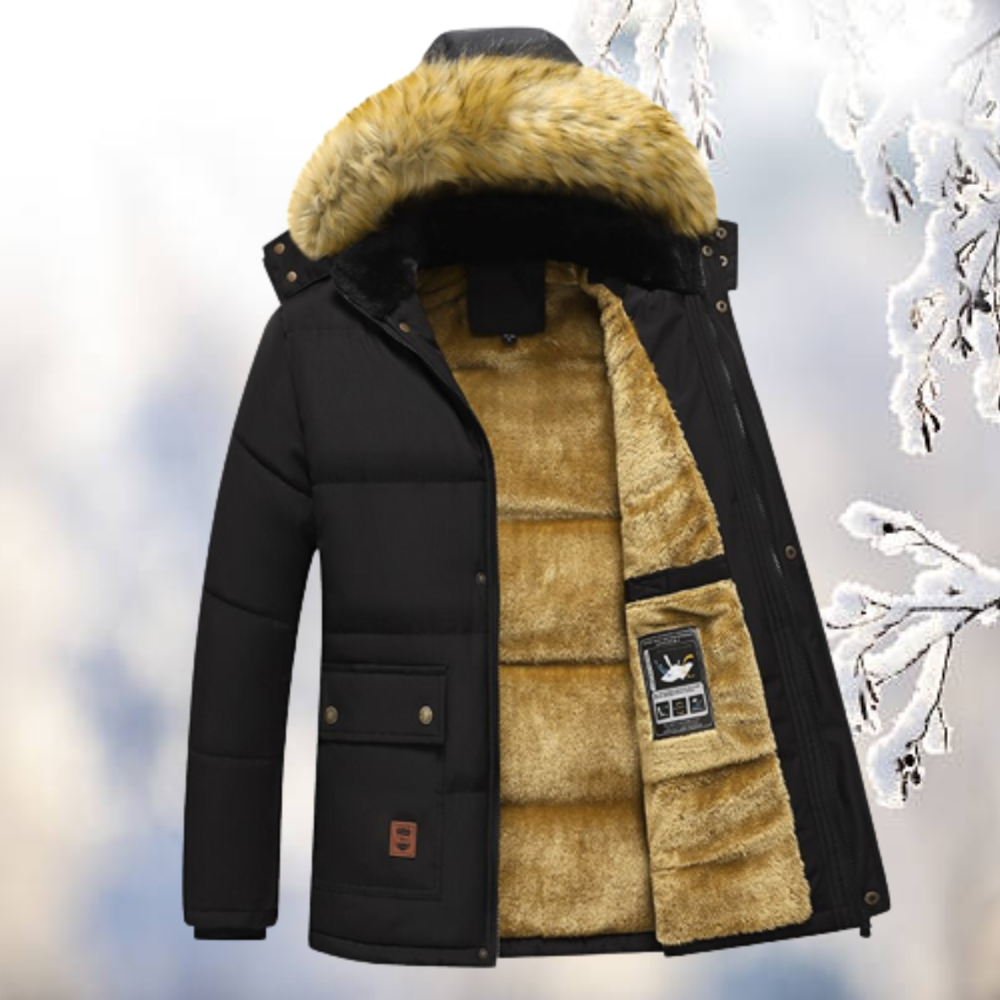 DMT - Bleiben Sie warm und stilvoll mit dem winddichten Parkas mit Fellkapuze