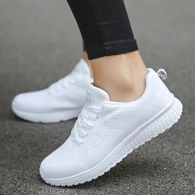 DMT | Damers Andningsbara Mesh Tyg Snörade Sneakers