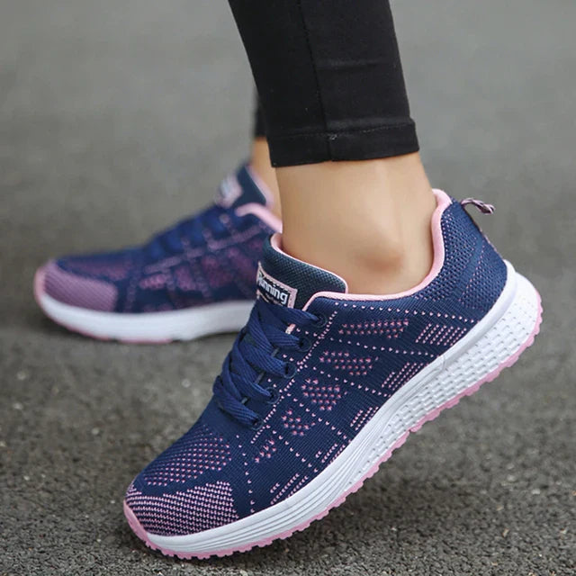 DMT | Damers Andningsbara Mesh Tyg Snörade Sneakers