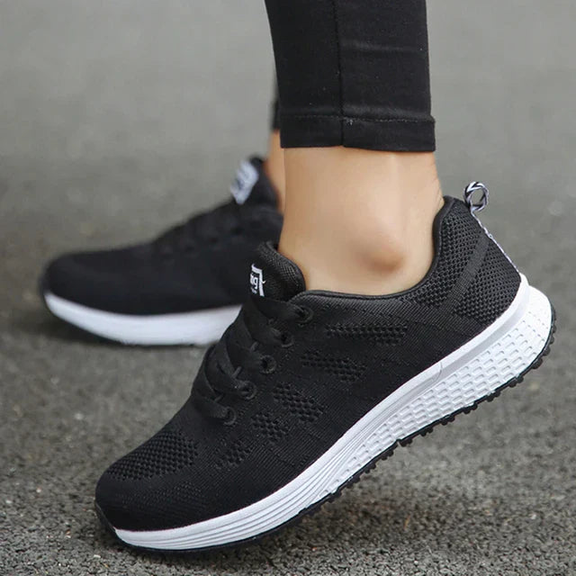 DMT | Damers Andningsbara Mesh Tyg Snörade Sneakers