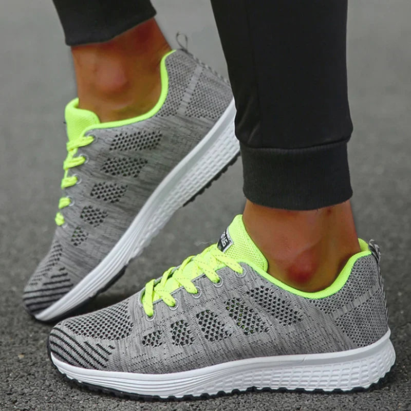 DMT | Damers Andningsbara Mesh Tyg Snörade Sneakers