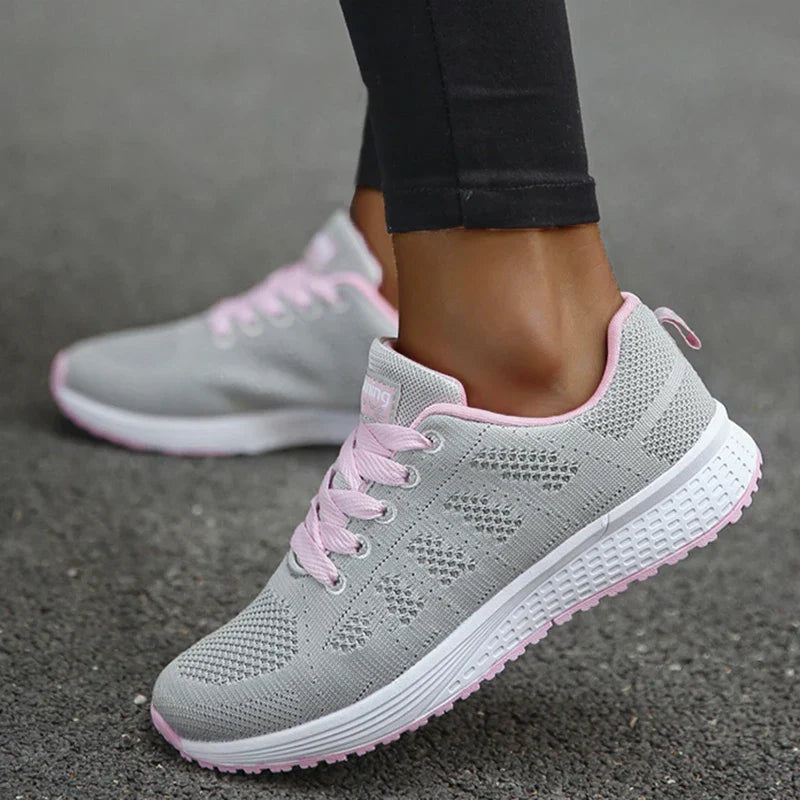 DMT | Damers Andningsbara Mesh Tyg Snörade Sneakers