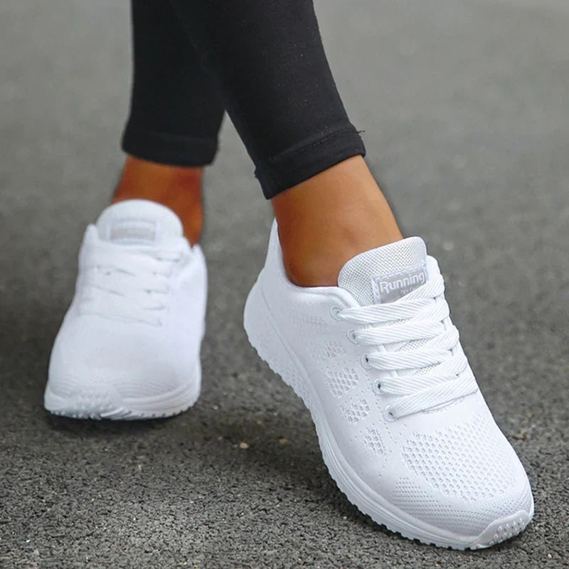 DMT | Damers Andningsbara Mesh Tyg Snörade Sneakers