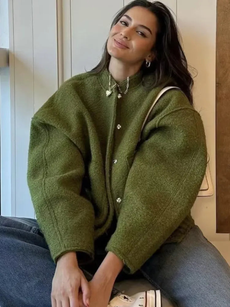 DMT | Chic - Übergroße Gemischte Bomberjacke für Damen Herbst/Winter 2023