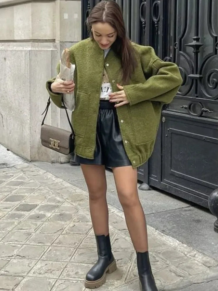 DMT | Chic - Übergroße Gemischte Bomberjacke für Damen Herbst/Winter 2023