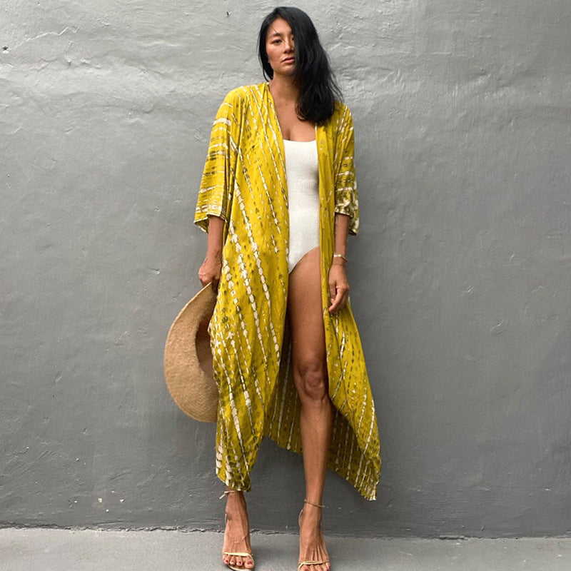 DMT | Glamouröse Sonnenschutz Resort Strandkleid Cover Up