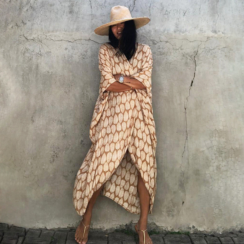 DMT | Glamouröse Sonnenschutz Resort Strandkleid Cover Up