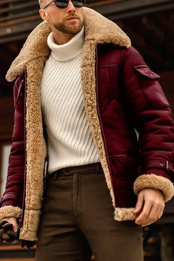 DMT | Camel Stilvolle Fliegende Lederjacke Für Männer